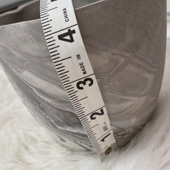 Matte Black grey & white Marbled ceramic planter pot - Picture 6 of 10